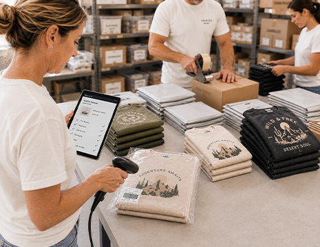 Scanning a packaged order