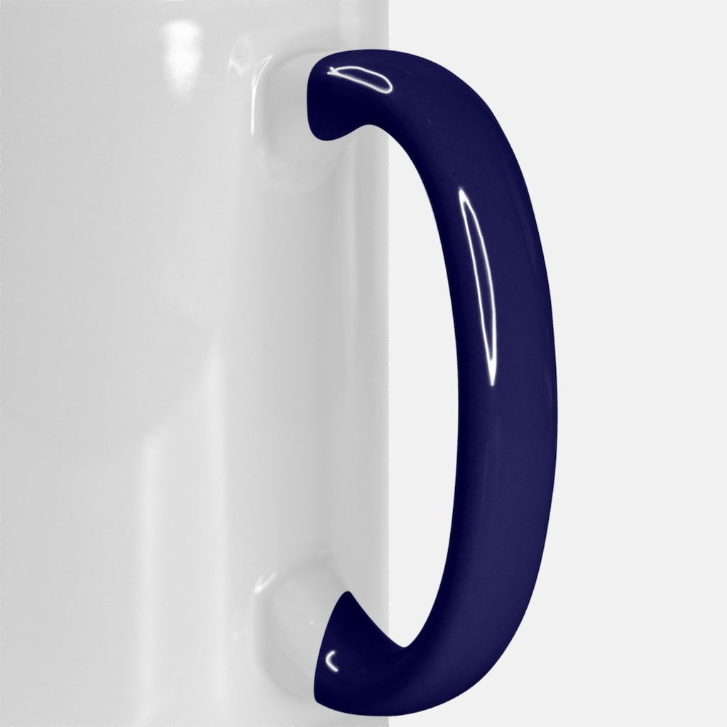 Mug Deluxe 15oz. (Dark Blue + White)