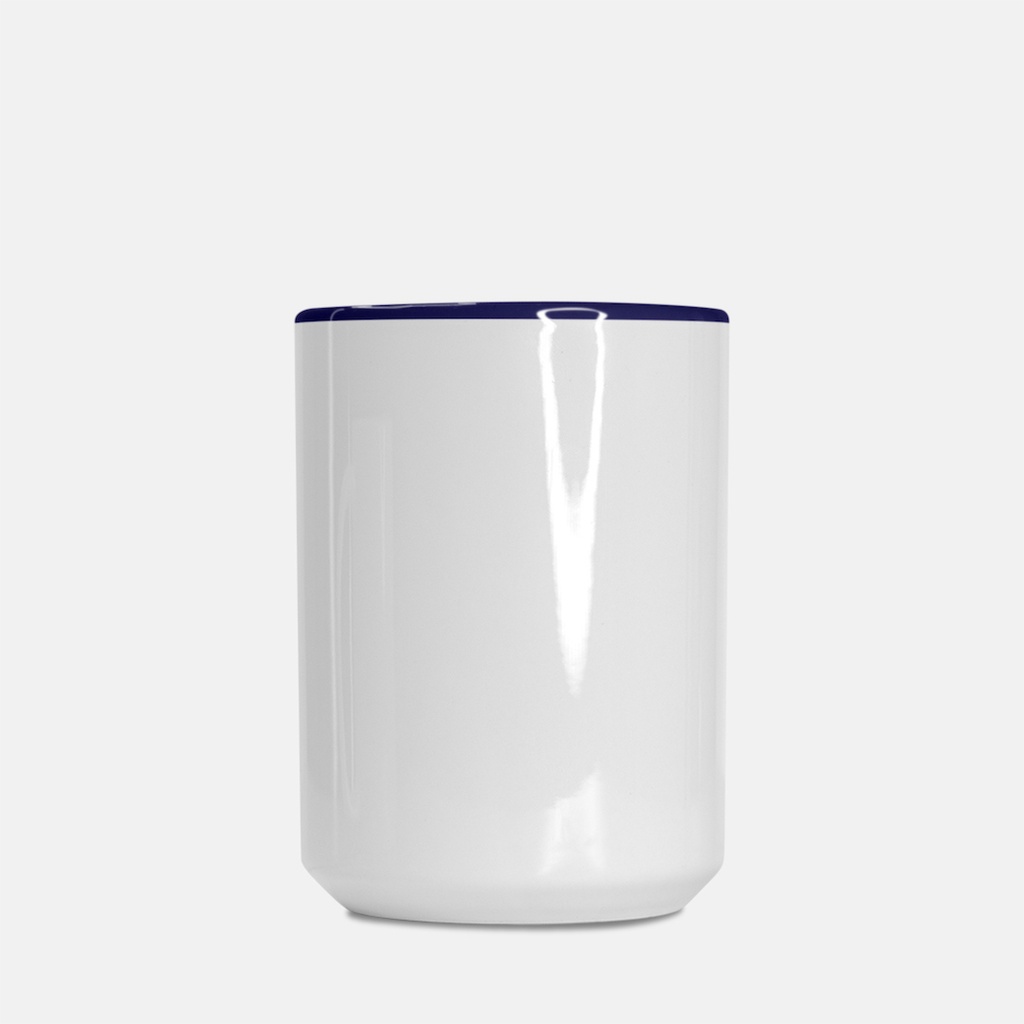 Mug Deluxe 15oz. (Dark Blue + White)