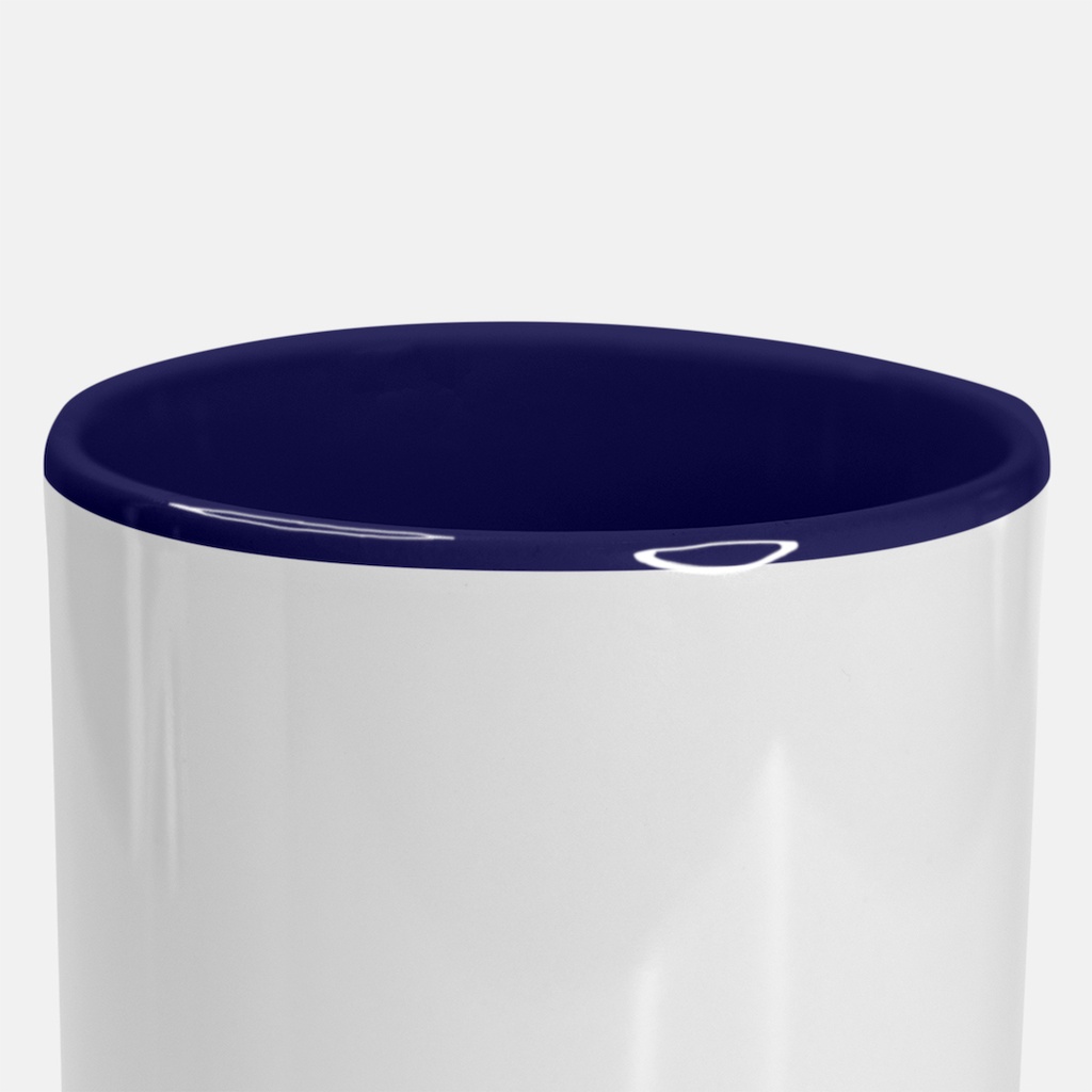 Mug Deluxe 15oz. (Dark Blue + White)