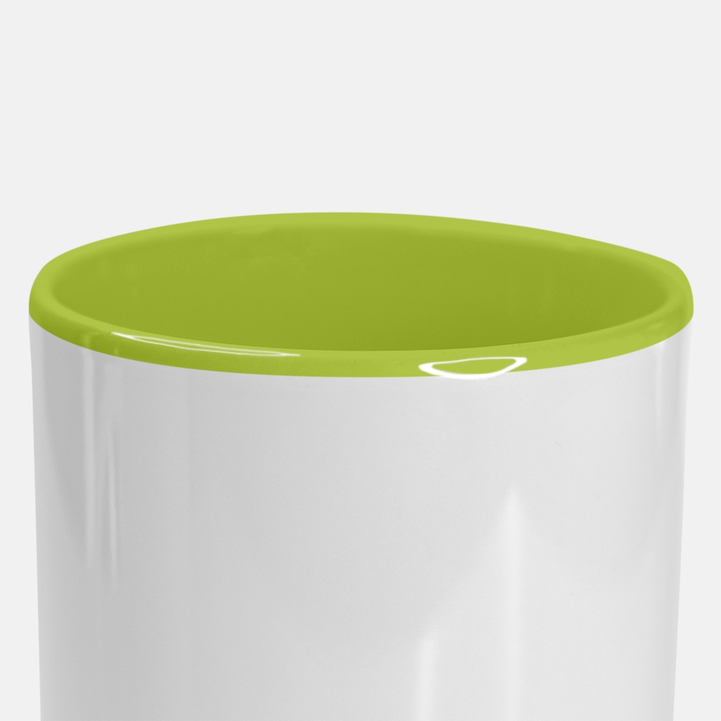 Mug Deluxe 15oz. (Green + White)