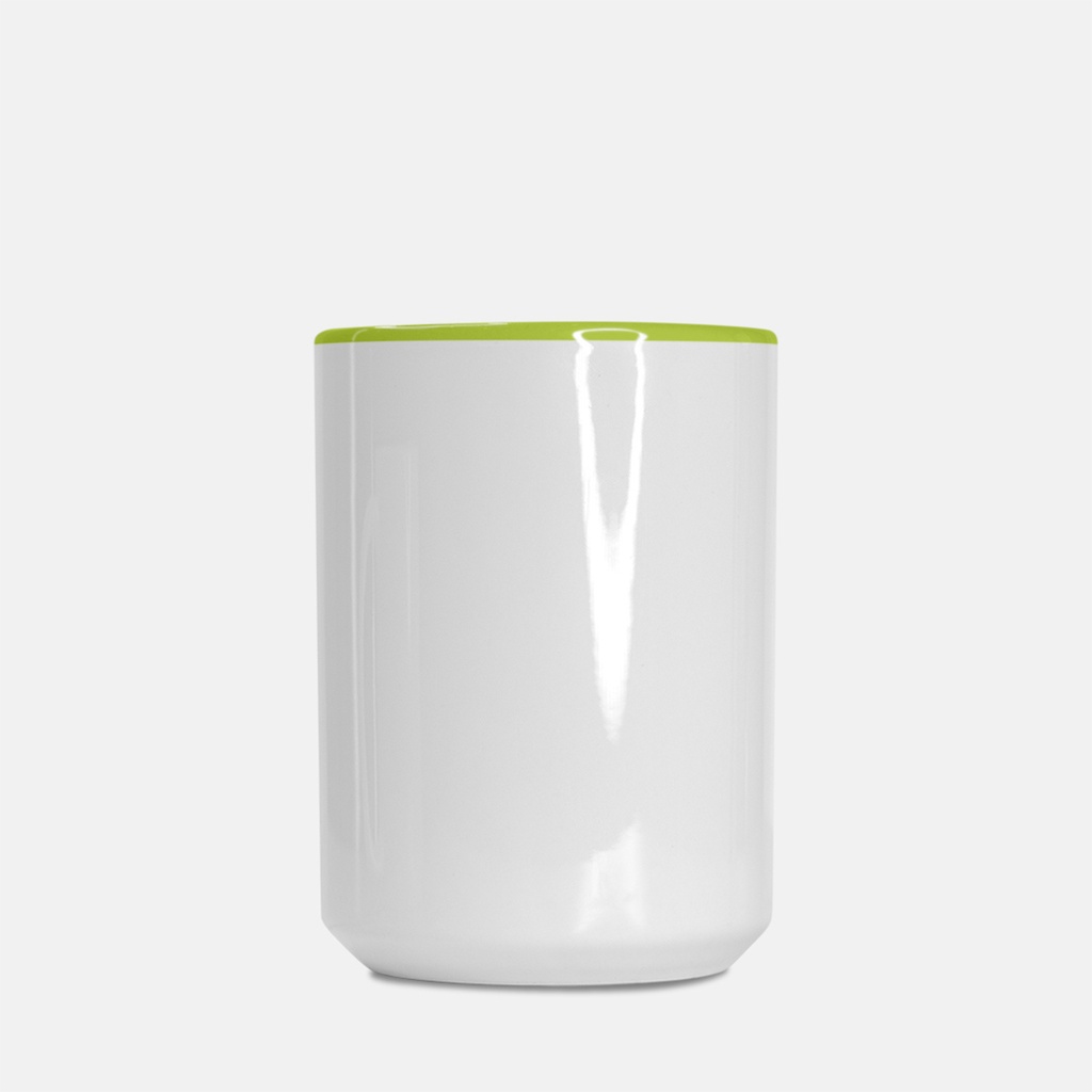 Mug Deluxe 15oz. (Green + White)