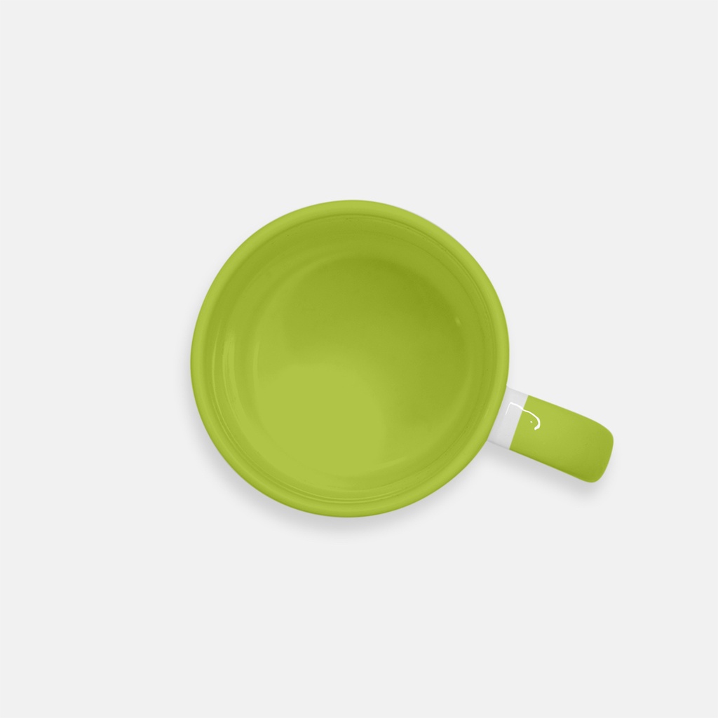 Mug Deluxe 15oz. (Green + White)