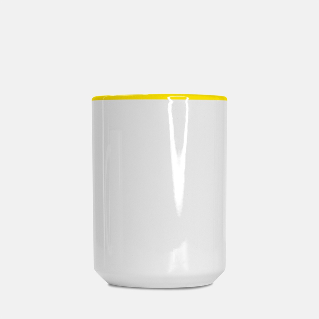 Mug Deluxe 15oz. (Yellow + White)