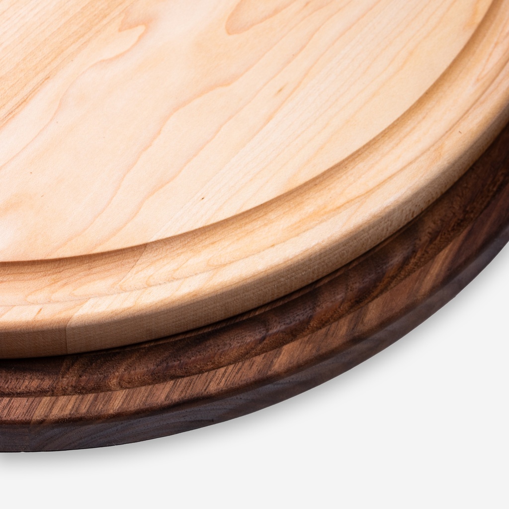 Round Charcuterie Board with Groove - 13.5” x 13.5”