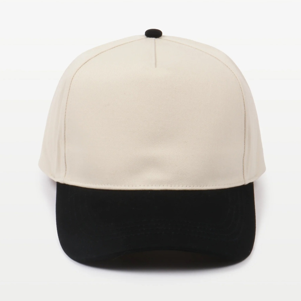 Two-Tone 5 Panel Baseball Cap