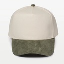 Corduroy Brim 5 Panel Baseball Cap