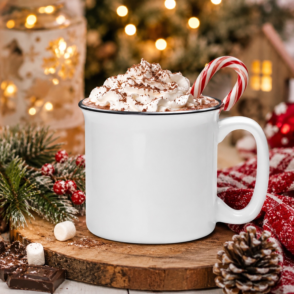 Ceramic Camp Mug White 13oz