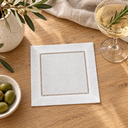 Cocktail Napkin Qty 4 Hem Stitch (Embroidery)