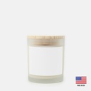 Candle Frosted Glass (Hand Poured 11 oz) - Made in USA