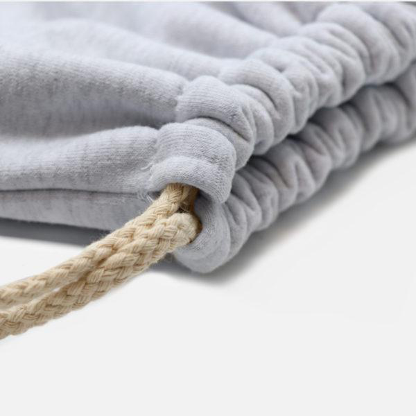 Drawstring Sweatshirt Bag (Gray)
