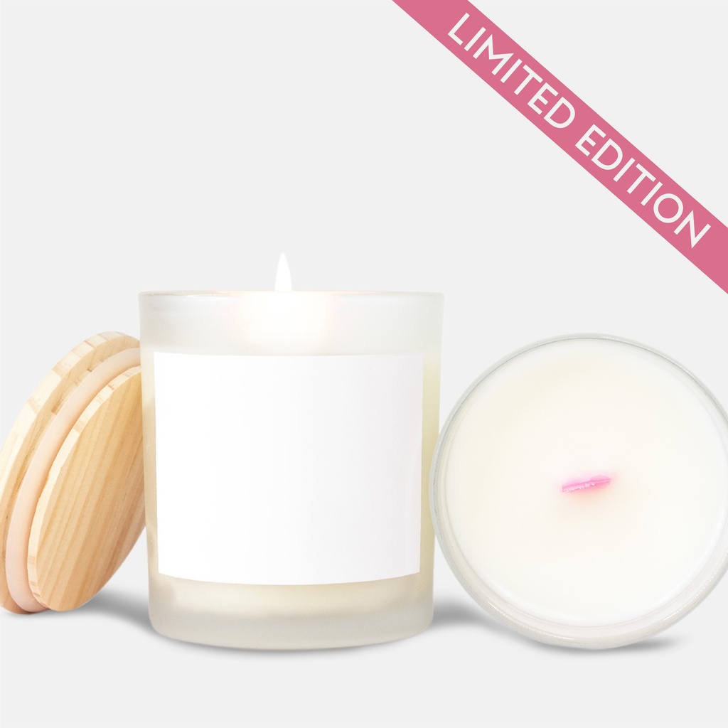 Candle Frosted (Pink Wick) Glass