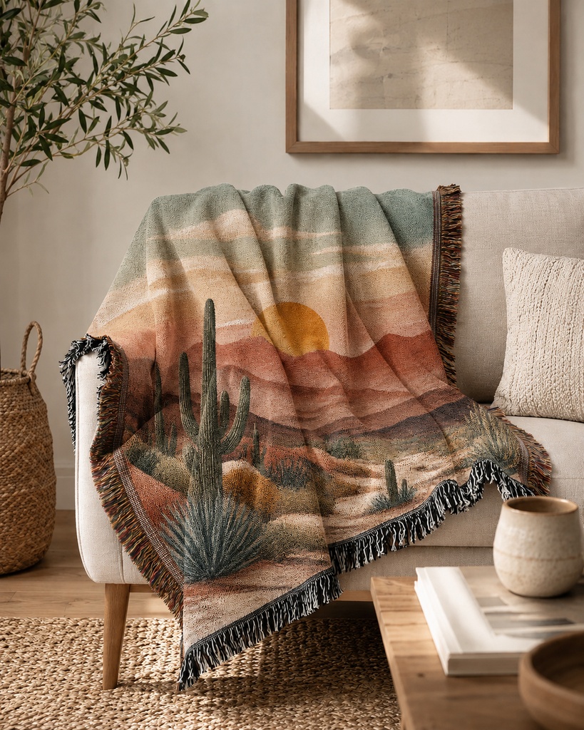 Woven Blanket Tapestry Throw 54" x 60"