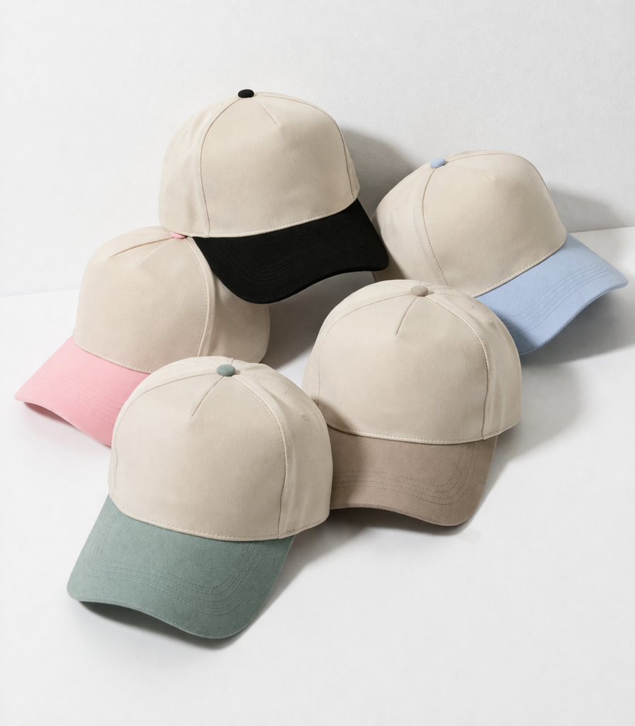 Two-Tone 5 Panel Baseball Cap