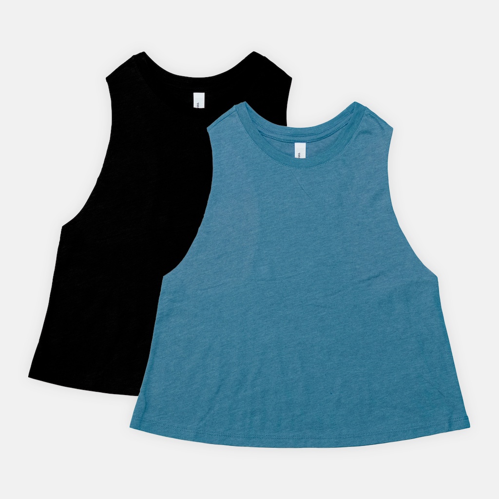 Bella Canvas Racerback Cropped Tank 6682 Printed Mint