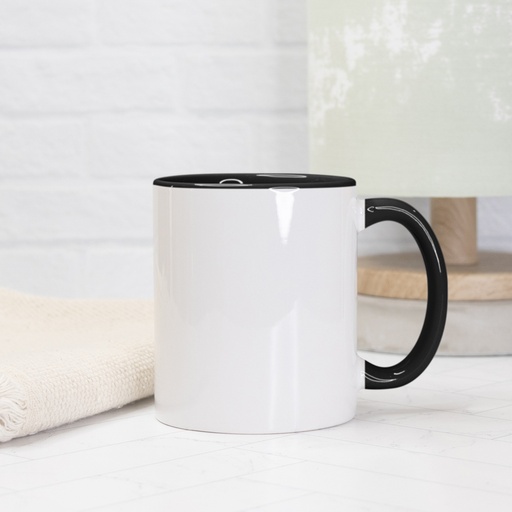 [K20-BK] Mug 11 oz. (Black + White)