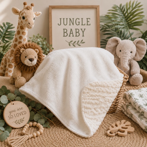 [C54] Cloud Jacquard Blanket - 30" x 40"