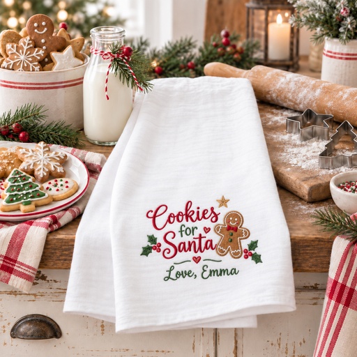 [H56] Tea Towel Flour Sack, (Embroidery)