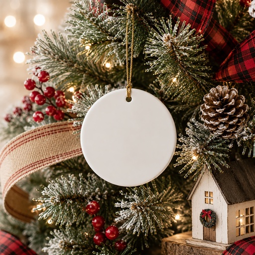 [H54-TwoSided] Ornament - Ceramic (Round)