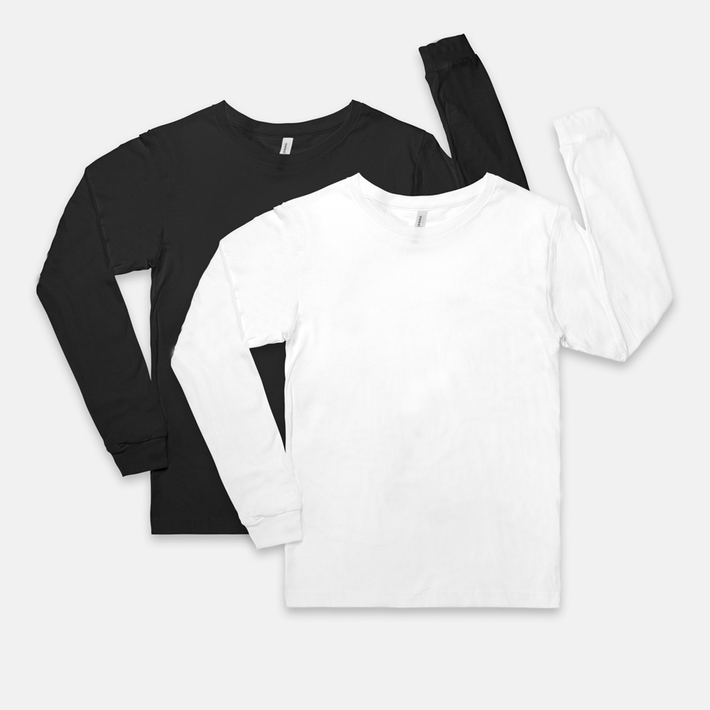 Bella Canvas Unisex Jersey Long Sleeve Tee 3501 | Printed Mint